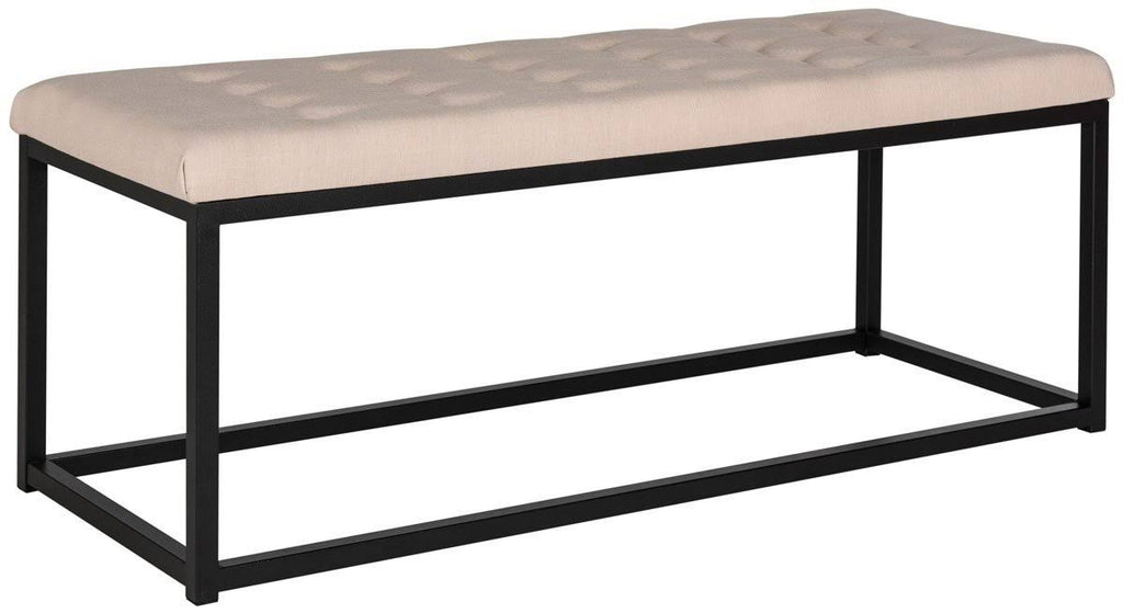Navy/Brass Velvet Bench H159635