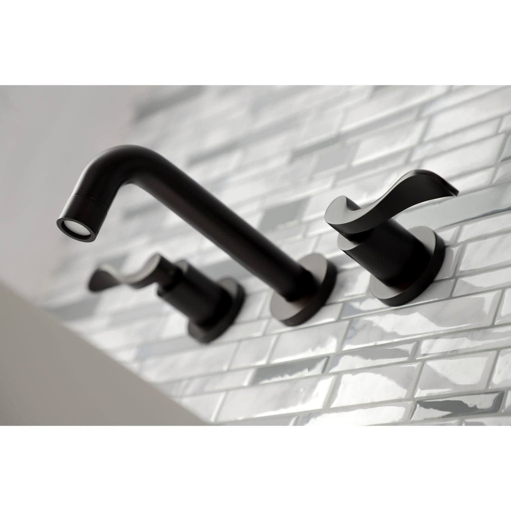 Polished Nickel Wall Mount Bathroom Faucet N9613