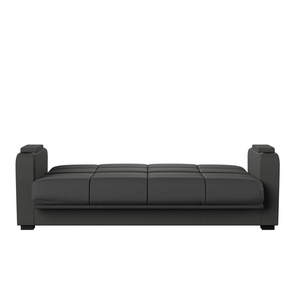 Gray Microfiber Storage Arm Convert-a-Couch U654677