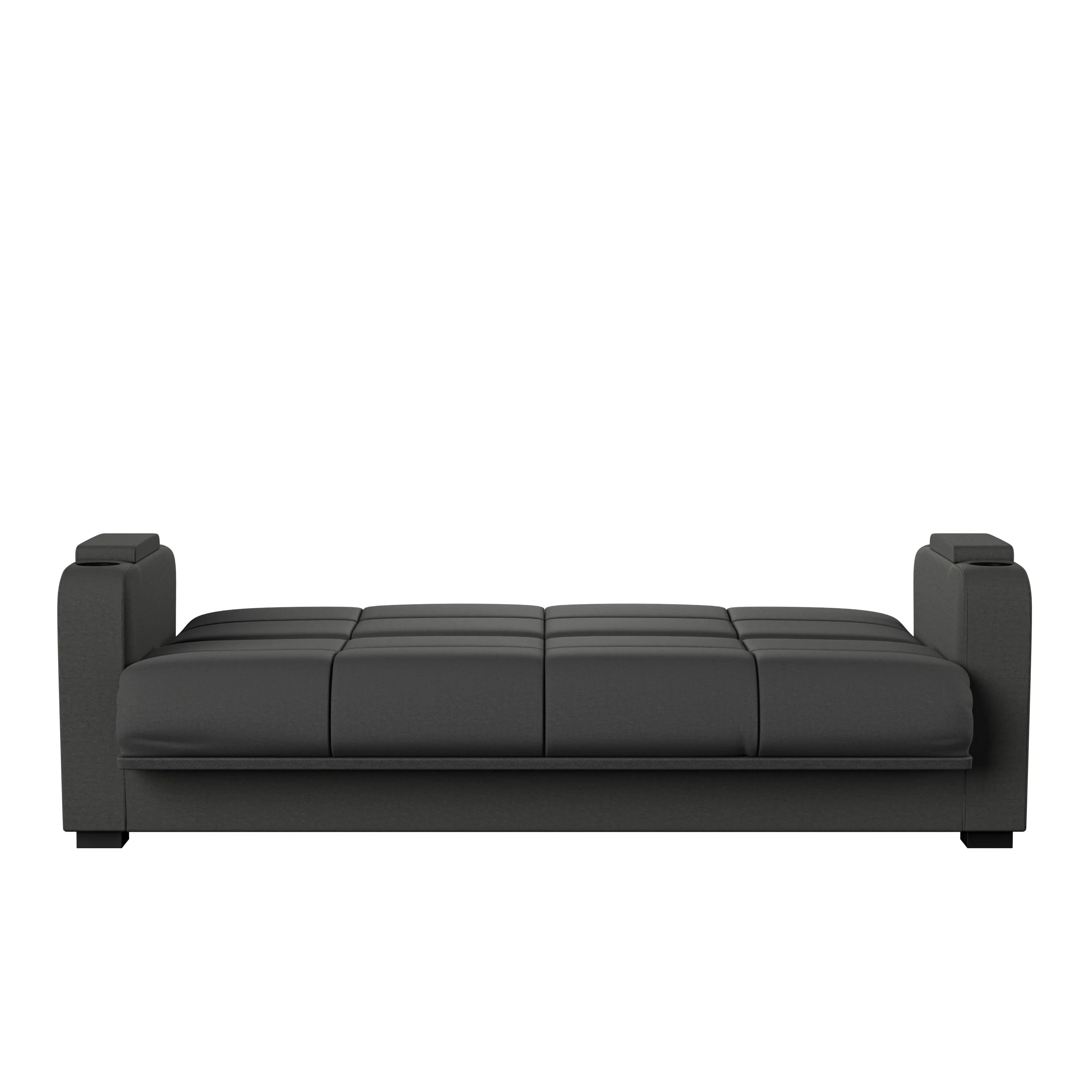 Gray Microfiber Storage Arm Convert-a-Couch U654677