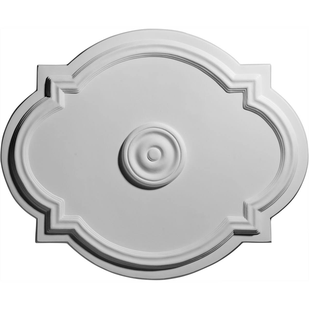 21 1/4 inchw x 17 3/8 inchh x 1 inchp Hand-Painted Hickory Ceiling Medallion S802328