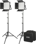 Portable 2-Light 600 LED Bi-Color Panel Kit with Cases & Stands P66798