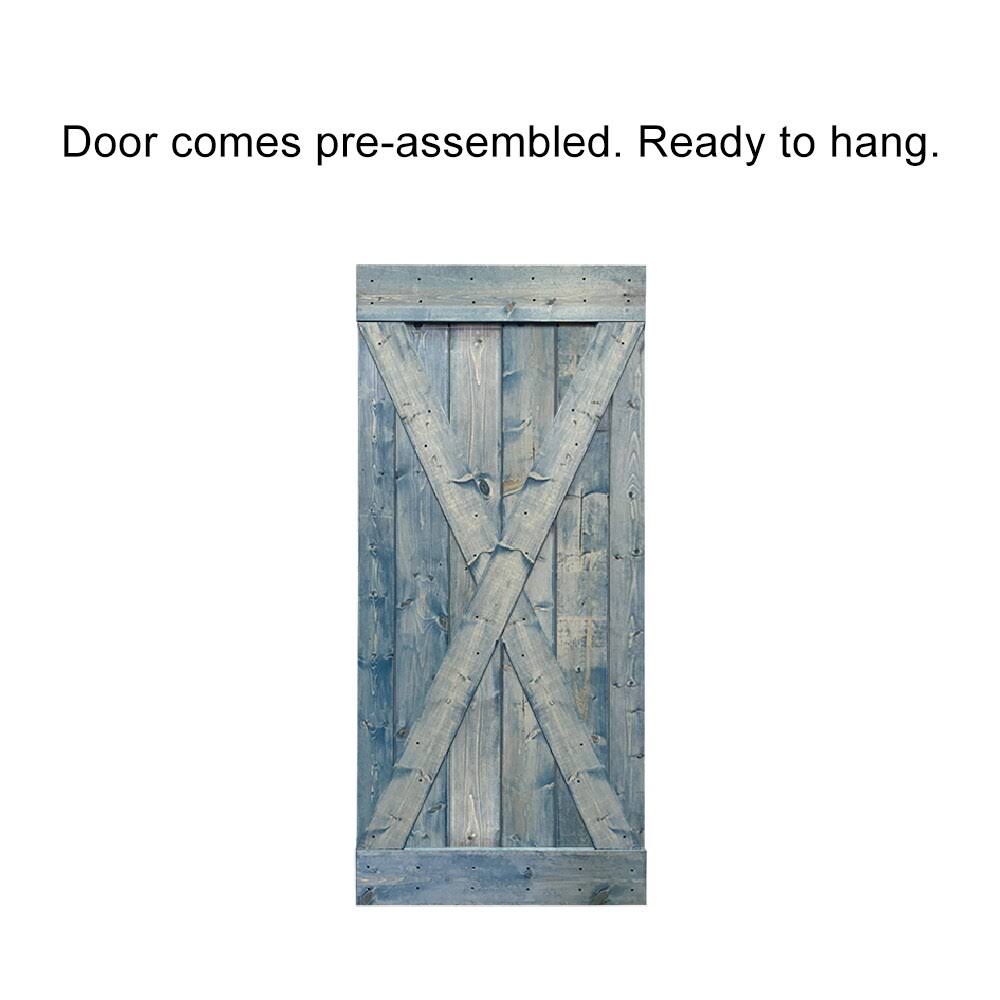 36 in. x 84 in. Espresso Stained Wood Interior Sliding Barn Door with Hardware Kit S780904