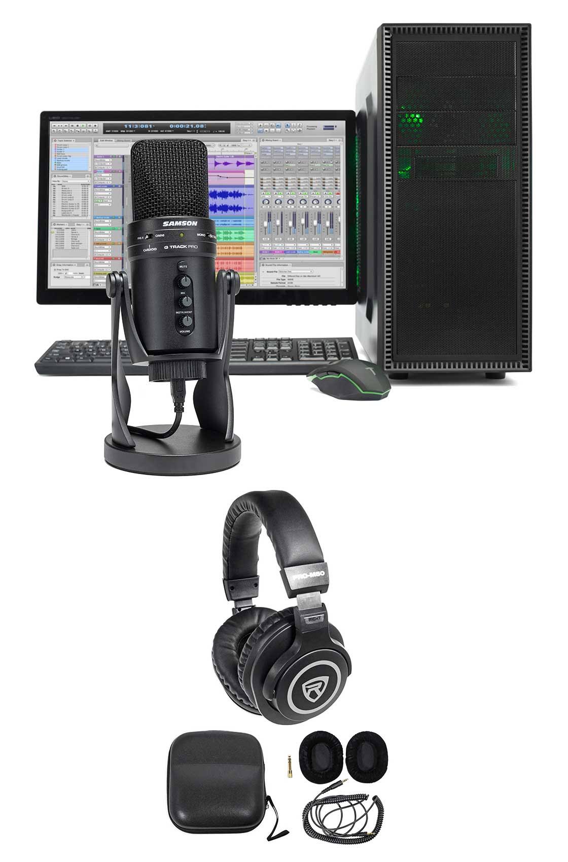 Studio USB Podcast Microphone with Headphones Q171