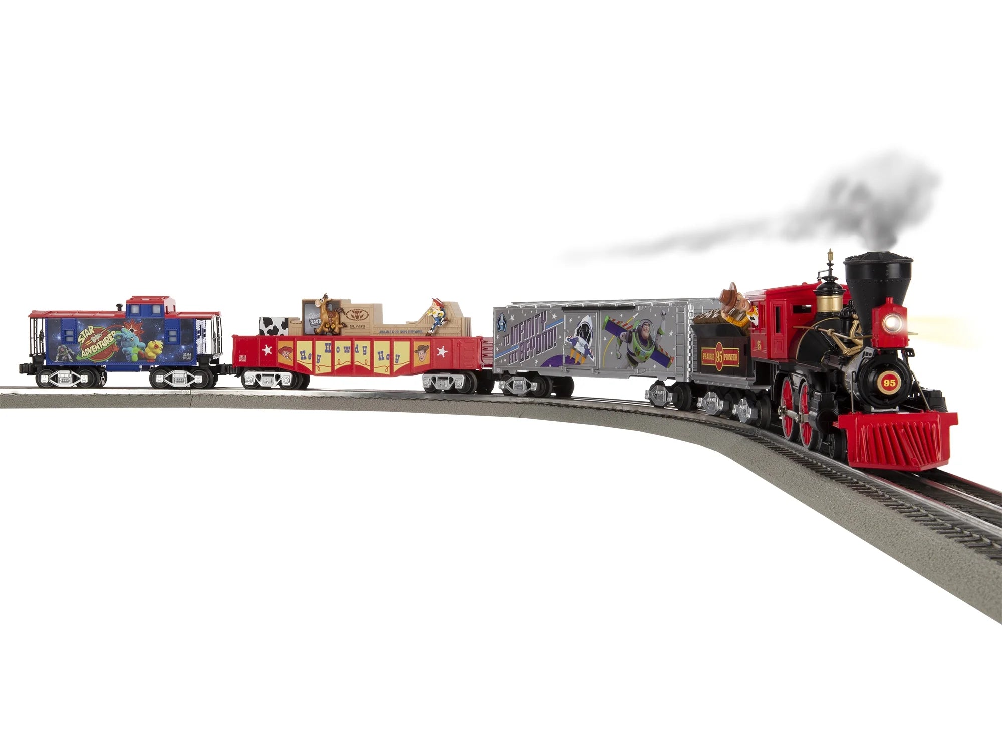 Electric O Gauge Model Train Set with Remote and Bluetooth Capability V8902
