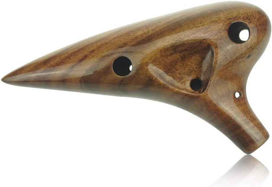 12 Hole Wooden Ocarina Alto C Acacia Wood Pack of 2 H192