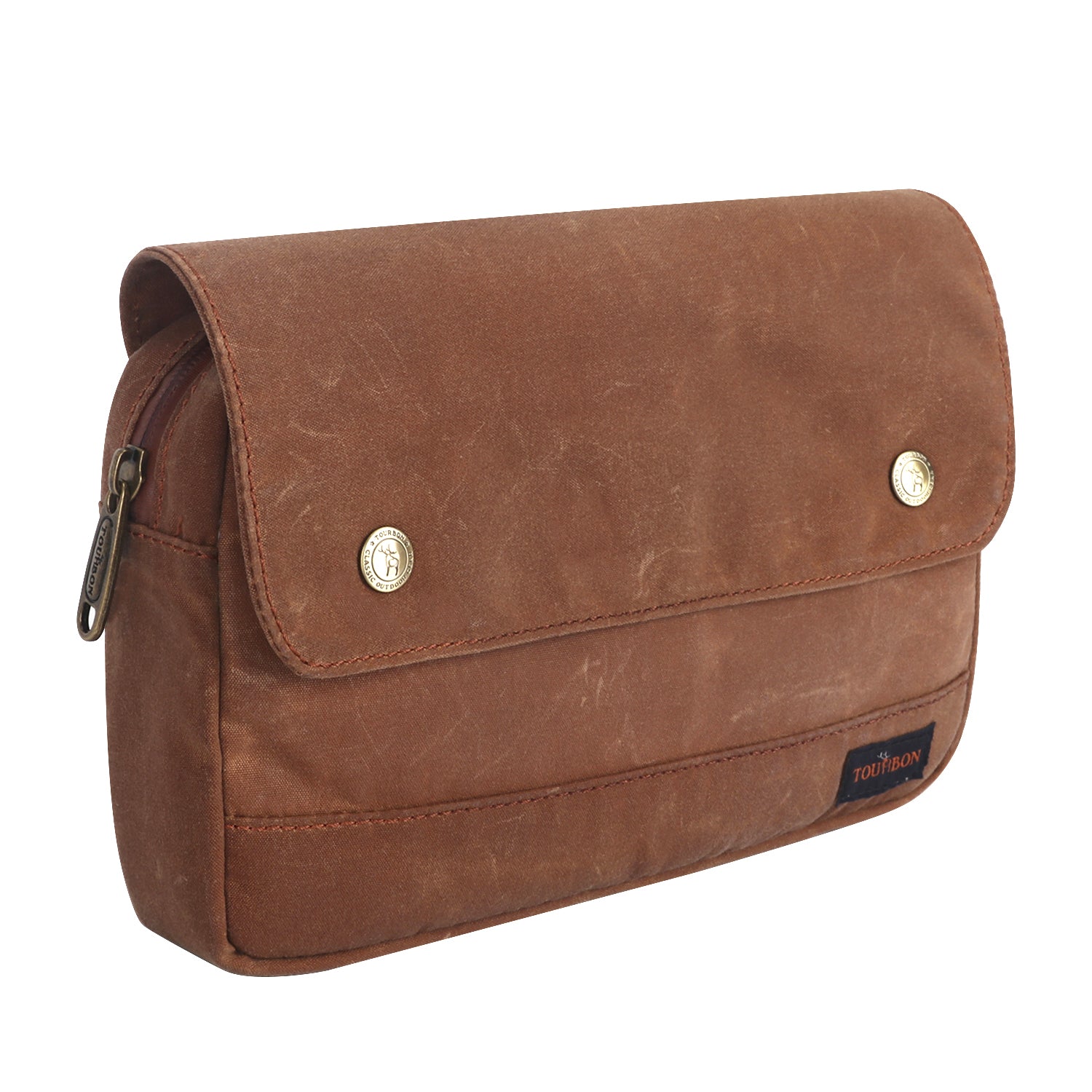 Brown Waxed Canvas Bicycle Pouch Bag W819