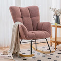 Grey Velvet Upholstered Nursery Rocking Chair O639756
