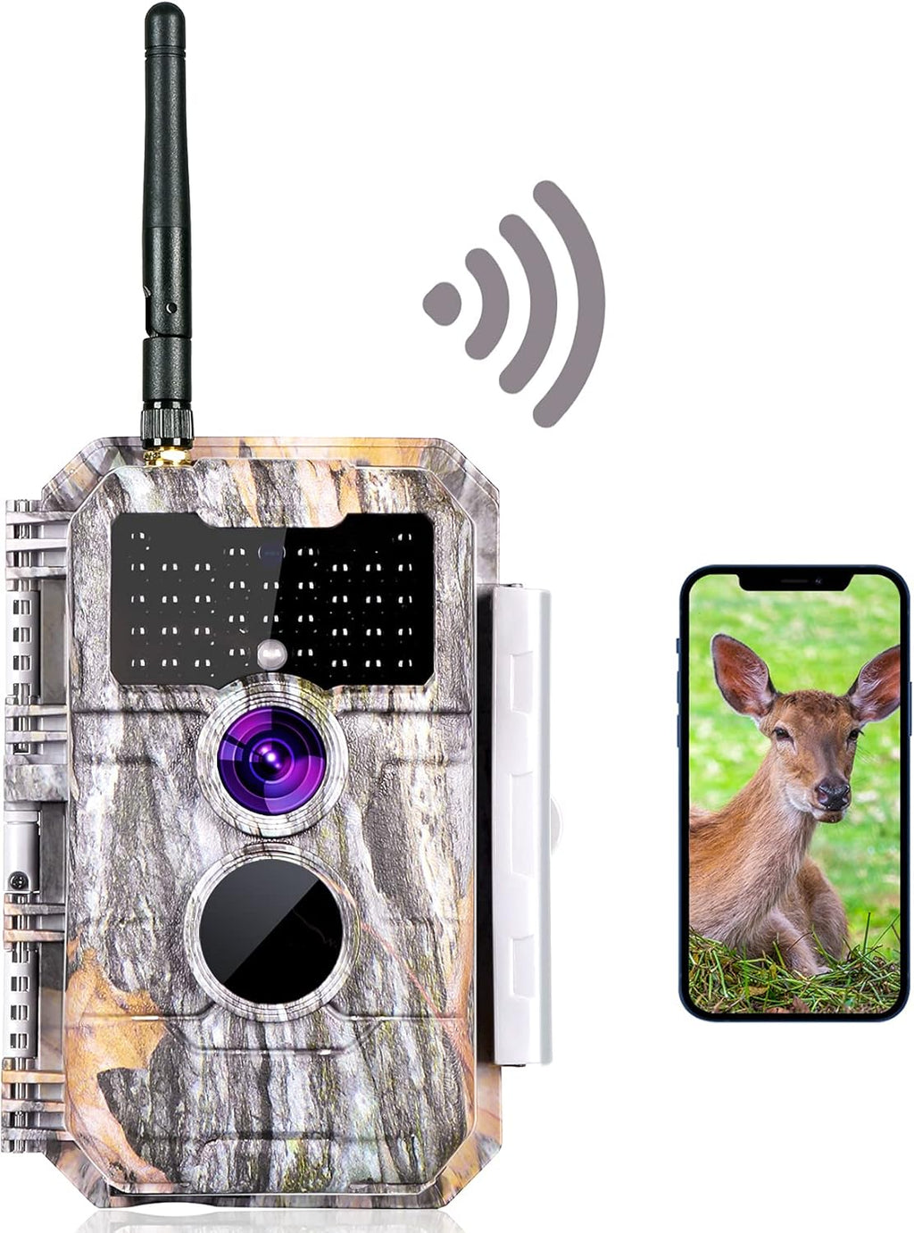 Wireless WiFi Trail Camera 24MP 1296P Night Vision No Glow Motion Activated Waterproof P390