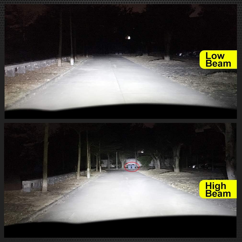 H1 LED Headlight Bulbs 60W 8 Sides CSP Chips 360 Degree 6000K 12000LM Conversion Kit Pack of 2 K423