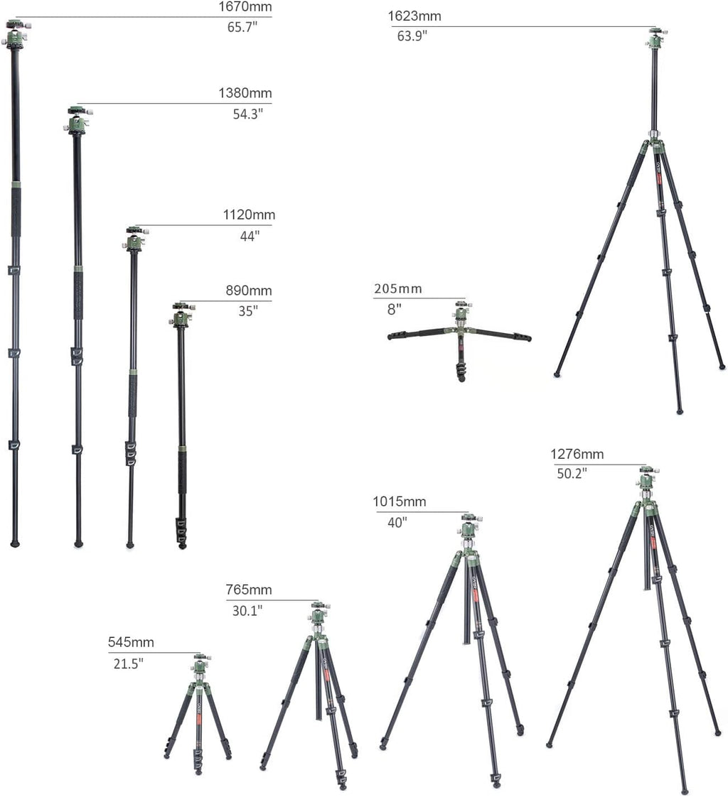 64 inches Aluminium 4-Section Camera Tripod Convertible to Monopod R26331