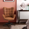 Dark Brown Microfiber Leisure Chair Z45790