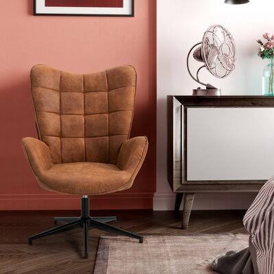 Dark Brown Microfiber Leisure Chair Z45790