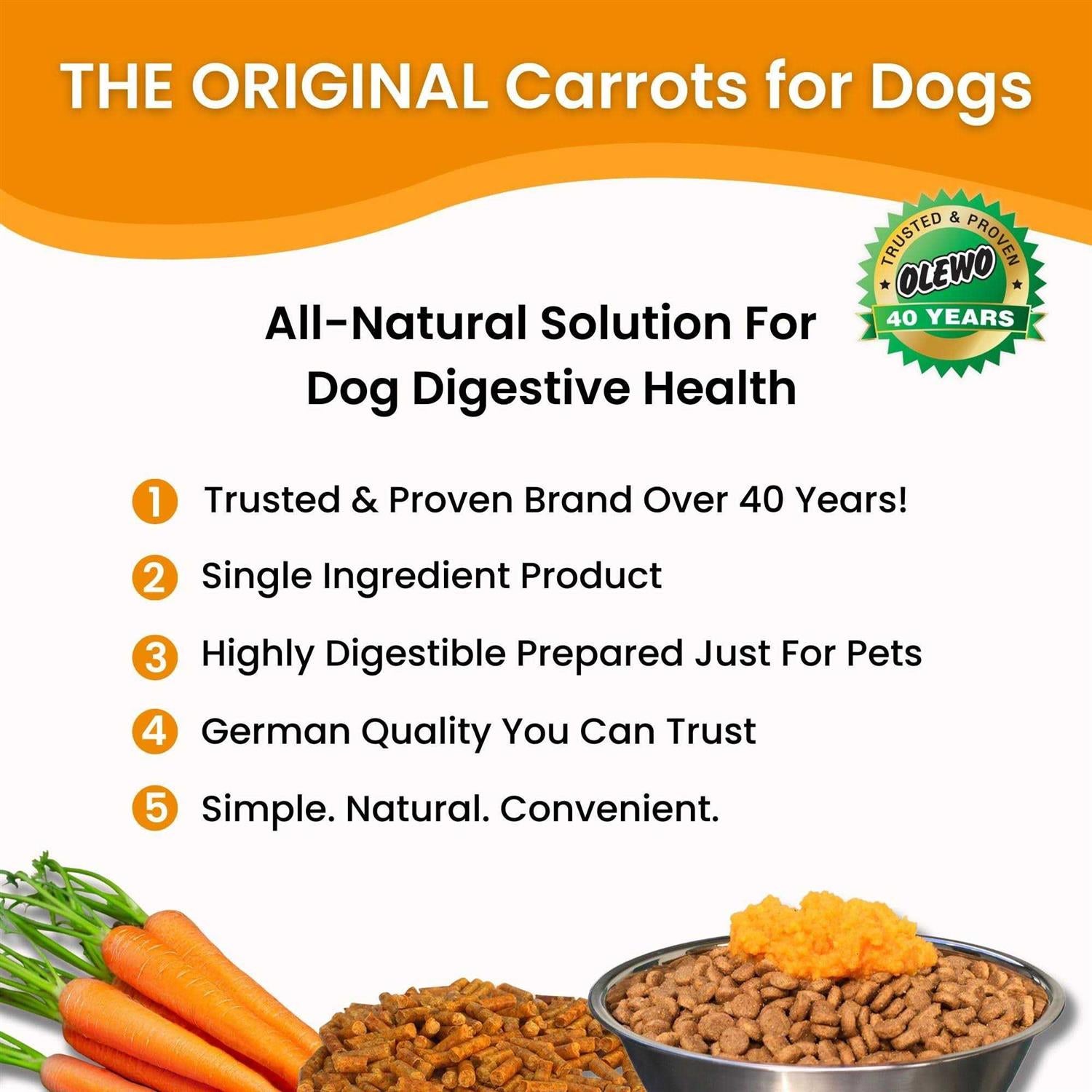 Olewo Original Carrots for Dogs Fiber Q7540