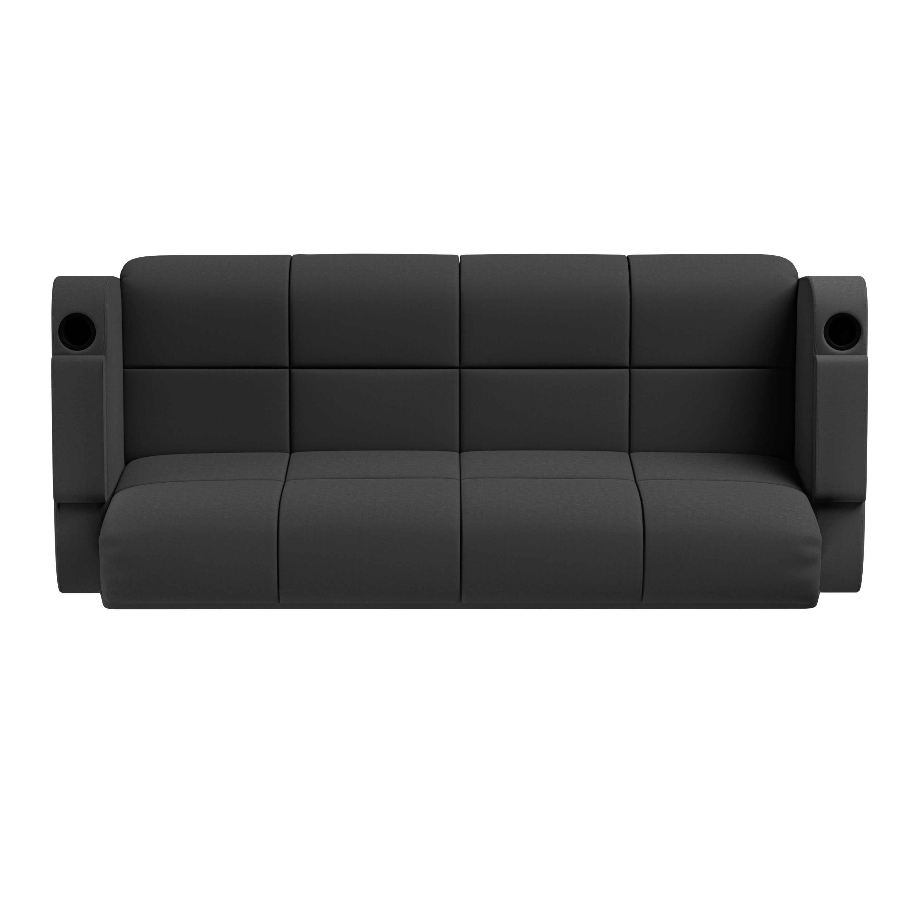 Gray Microfiber Storage Arm Convert-a-Couch U654677