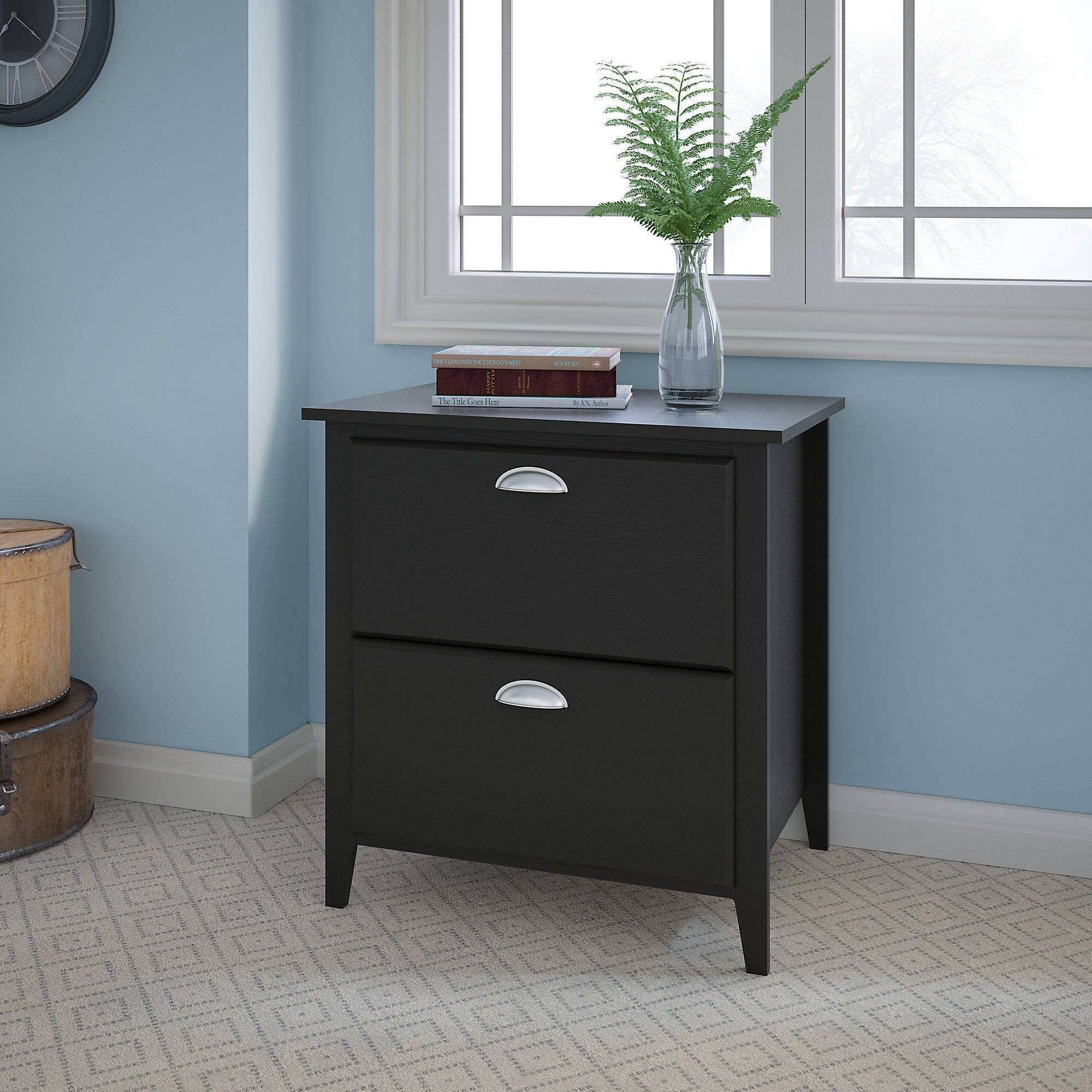 Black Lateral File Cabinet P19859