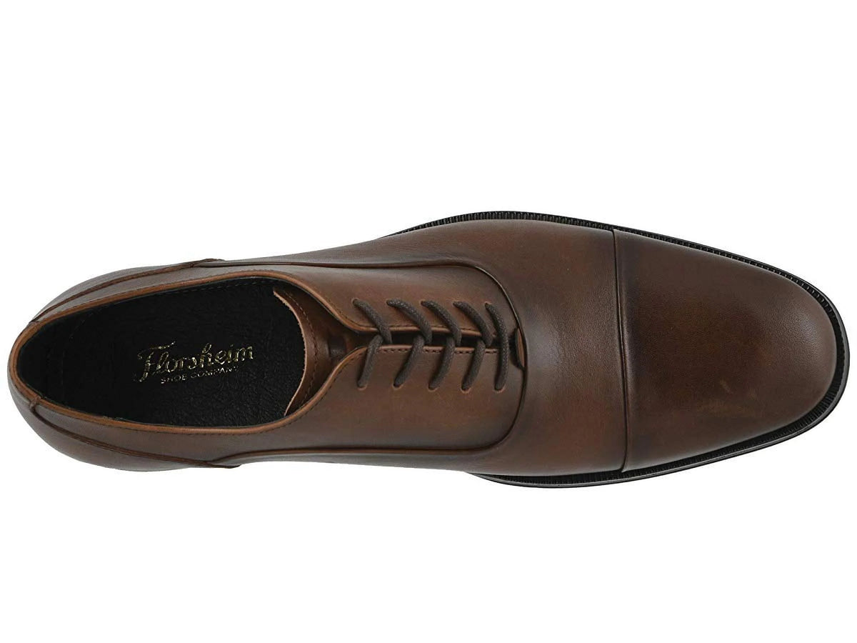 Cognac Cap Toe Oxford Shoes Z429