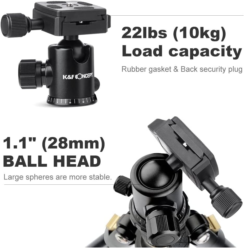 64'' Aluminum Camera Tripod with Ball Head K8174