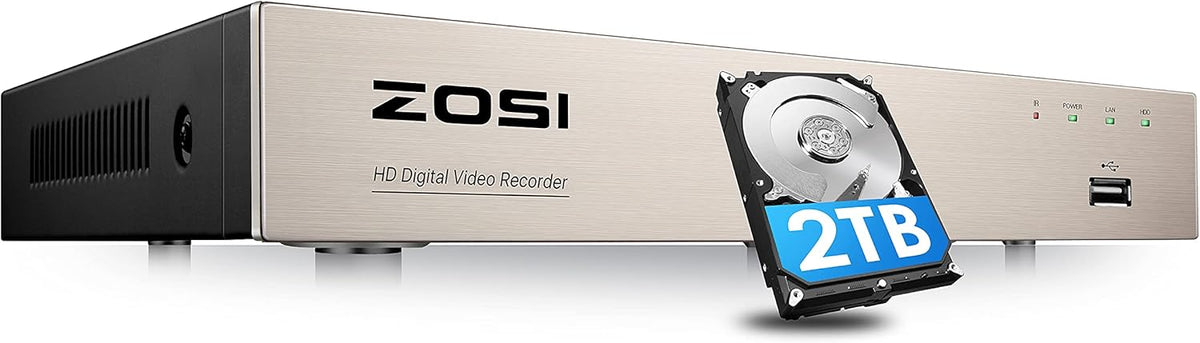 8CH 5MP Lite 4-in-1 Surveillance DVR Recorder with 2TB Hard Drive J930