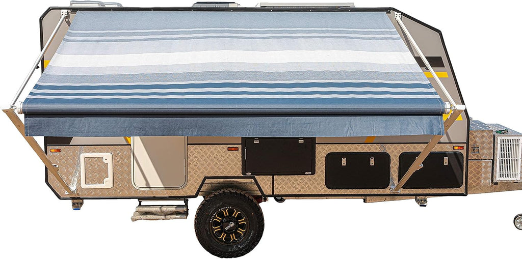 Black 12x8 Ft Retractable RV Trailer Awning B820