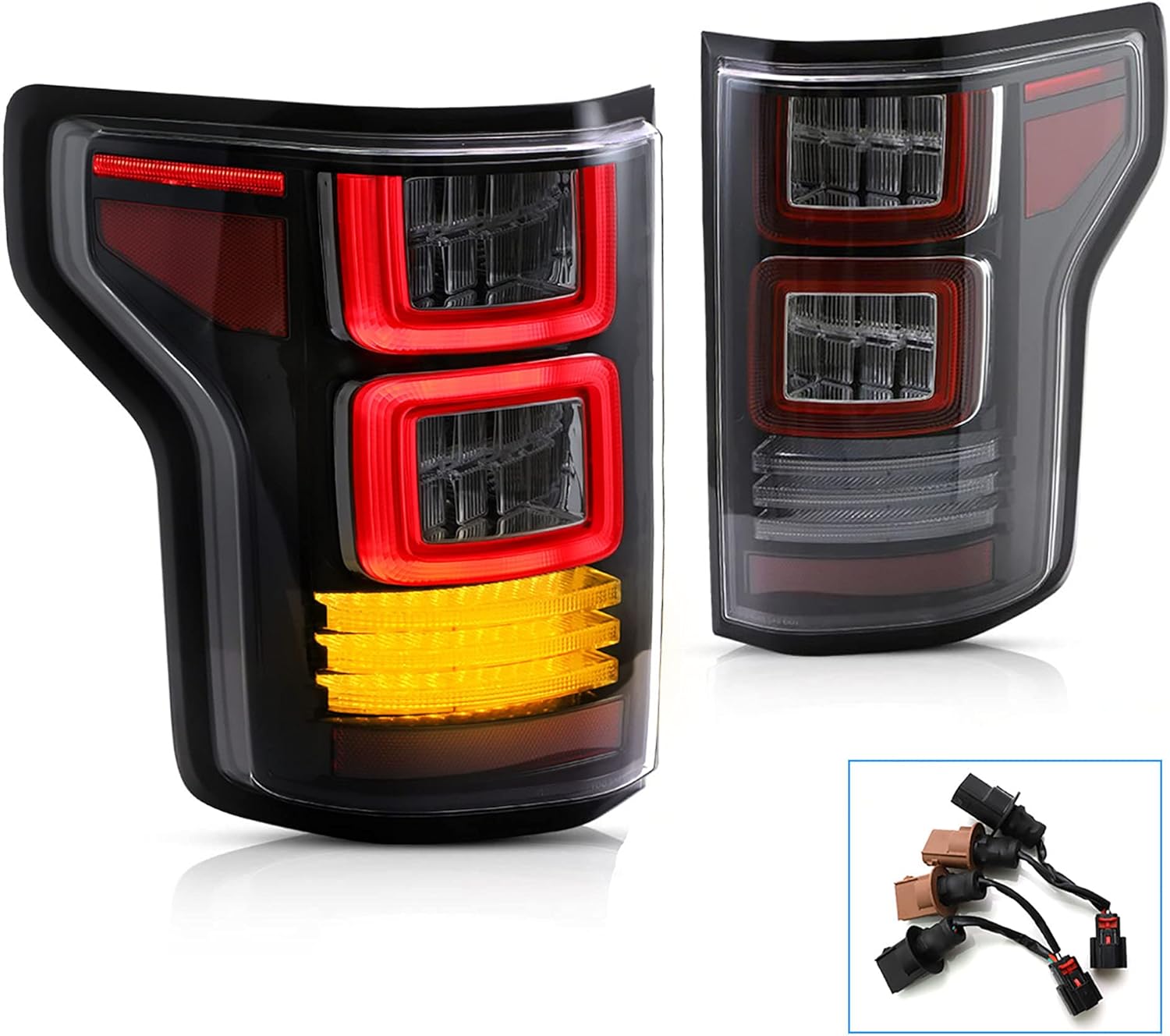 Clear LED Tail Lights for Pickup Truck G23651