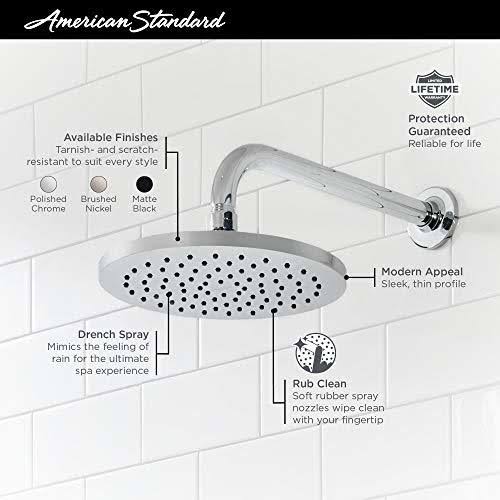 8 inch Rain Showerhead, Brushed Nickel V2897