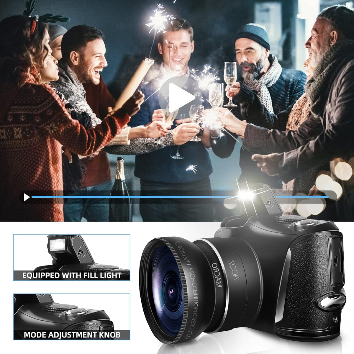 4K 48MP Compact Camera with 32G SD Card L8061