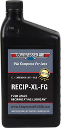 Food Grade 6000 Hour Reciprocating Air Compressor Lubricating Oil (1 Quart) Pack of 2 N76389