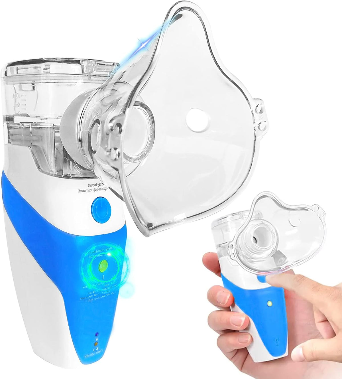 Portable Nebulizer with Gear Adjustment, Self-Cleaning Mode, Pack of 2 O968
