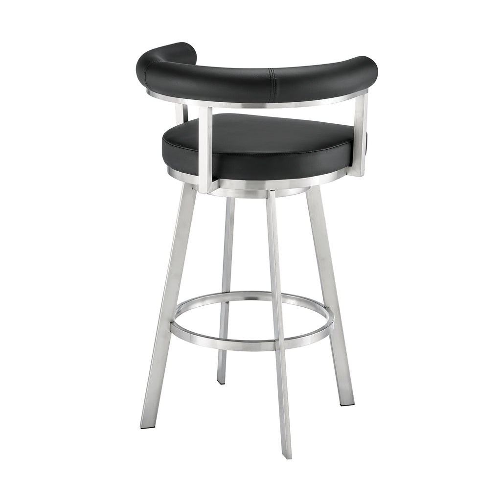 Black Faux Leather Counter Stool E13896