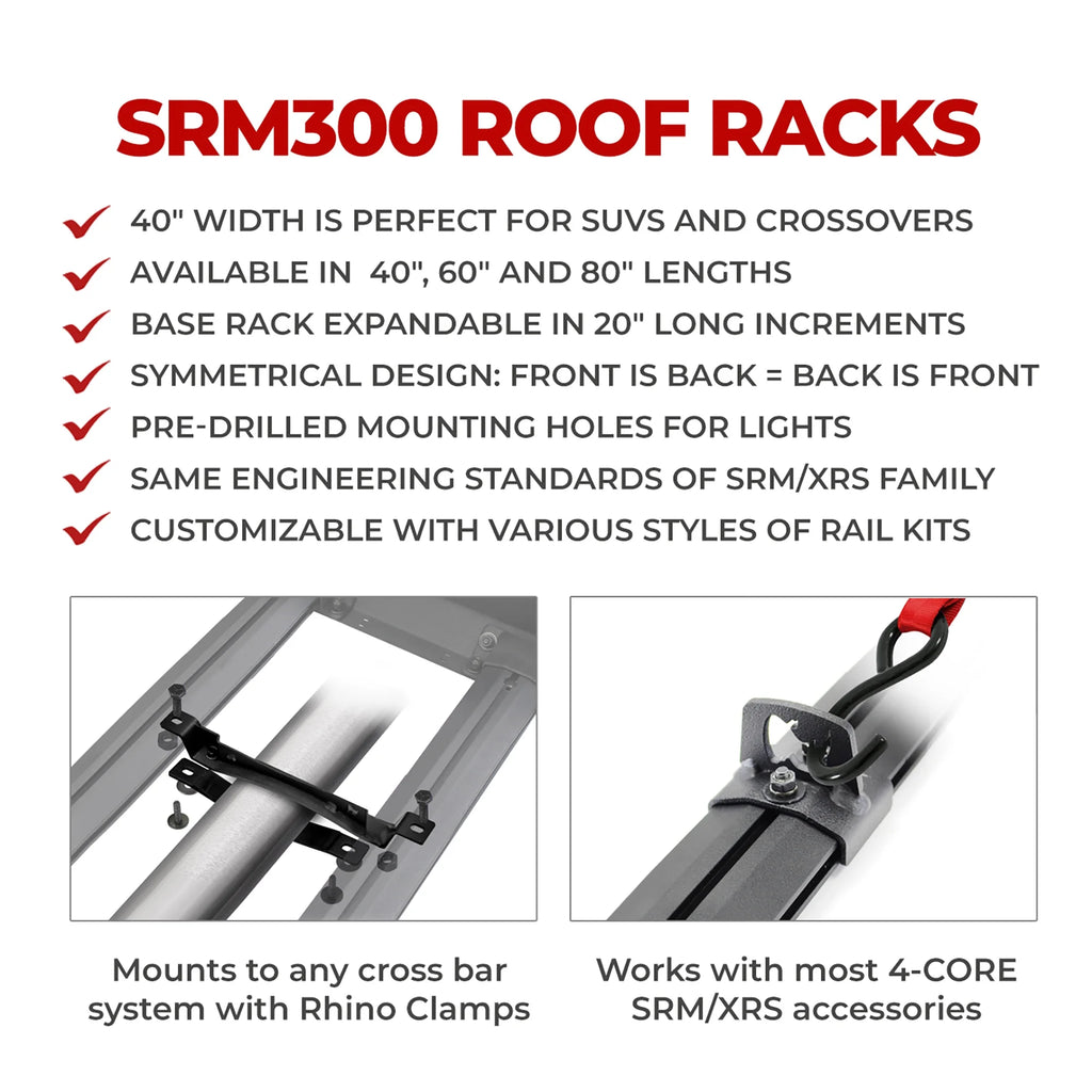 40" Flat Platform Rack With Tri Rail Kit O4840