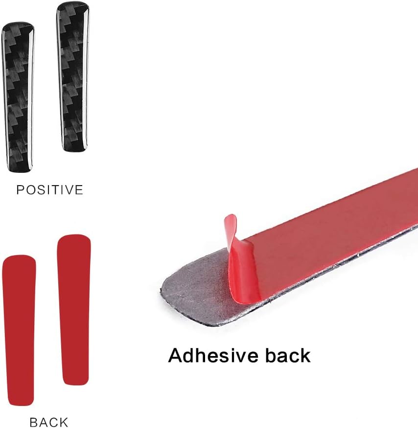Carbon Fiber Control Handle Trim Cover Accessories for Ford Mustang 2015-2021 (2PCS Black) K596