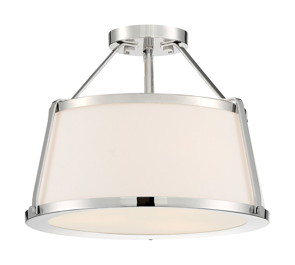 Polished Semi-Flush Mount Light F18422