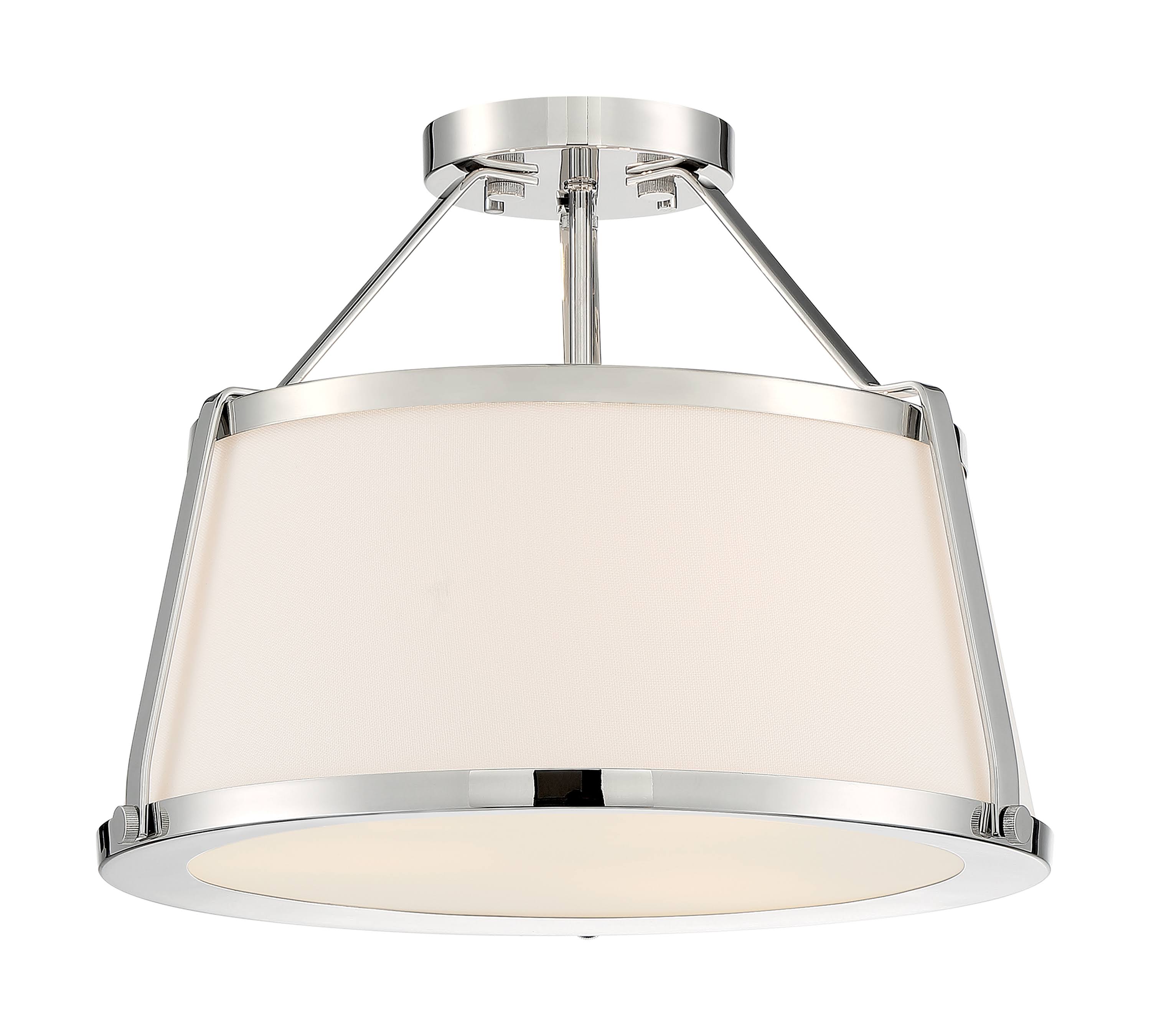 Polished Semi-Flush Mount Light F18422