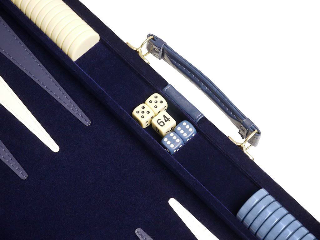 Deluxe Backgammon Set Board Game (Blue - 18x12) P68110