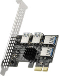 6 Pack PCI-E 1X to 16X GPU Riser Adapter Card with 6PIN SATA Power Cable G178773