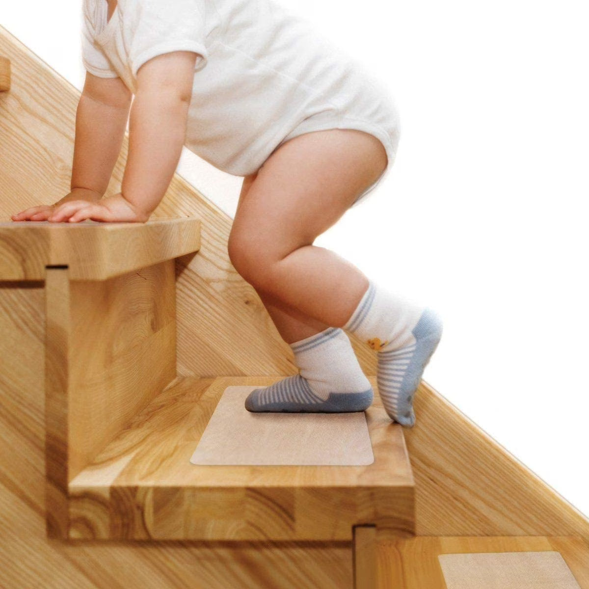 15-Pack Pre-Cut PEVA Transparent Non Slip Stair Treads K562484