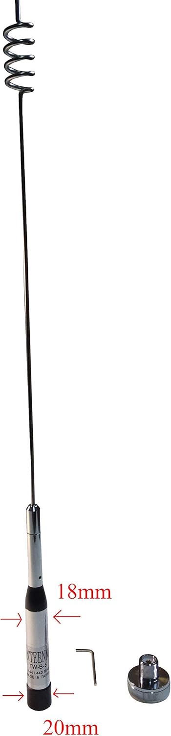Ham Mobile Antenna with UHF Male Connector 144/440MHz VHF/UHF 2m/70cm 120W Pack of 2 T5932