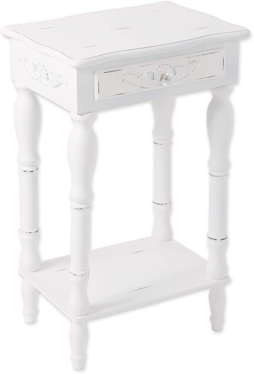 Set of 2 Carved Wood Nightstands D351673