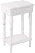 Set of 2 Carved Wood Nightstands D351673