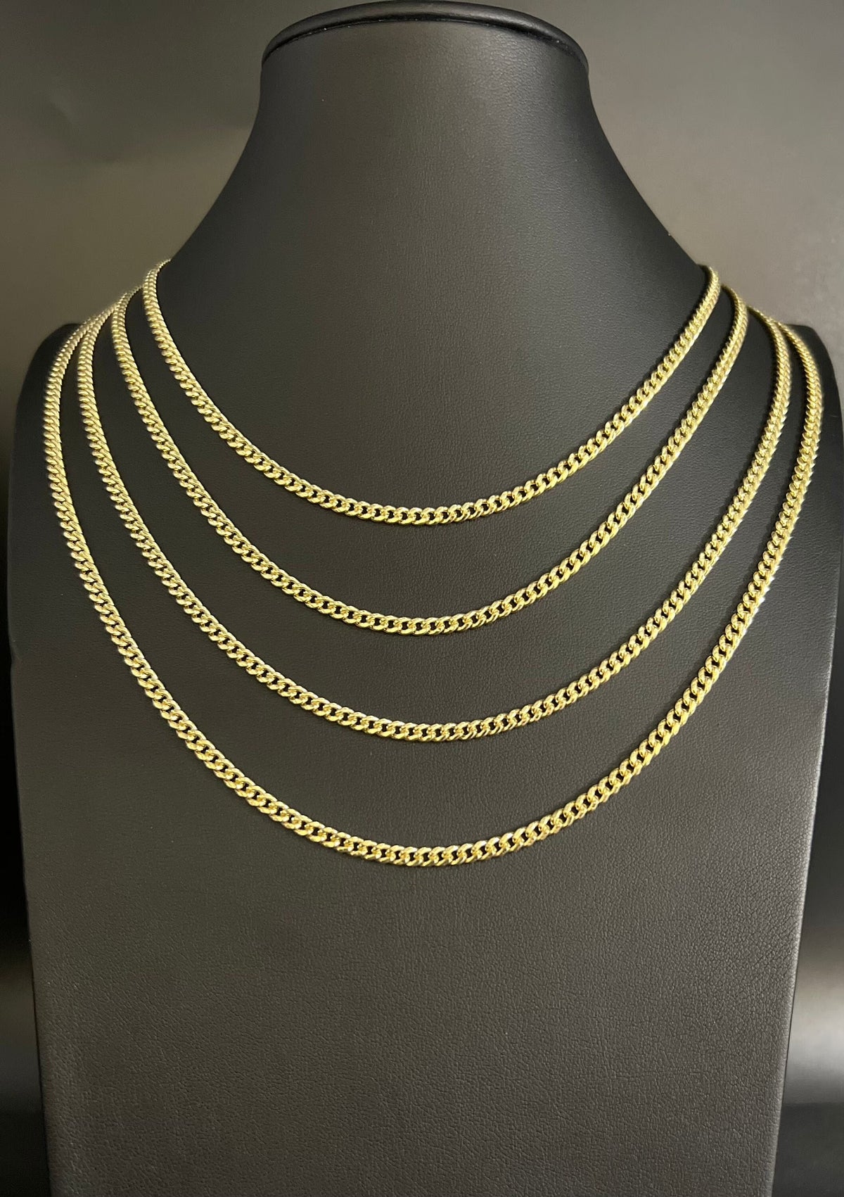 10K Yellow Gold Miami Cuban Link Chain Necklace and Bracelet X101
