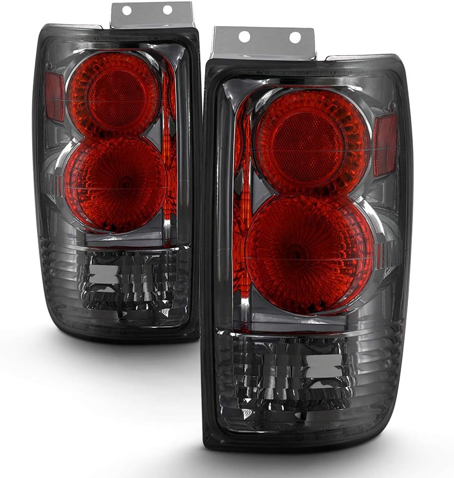 Smoked Lens Rear Tail Lights Brake Lamps Pair Set K11425