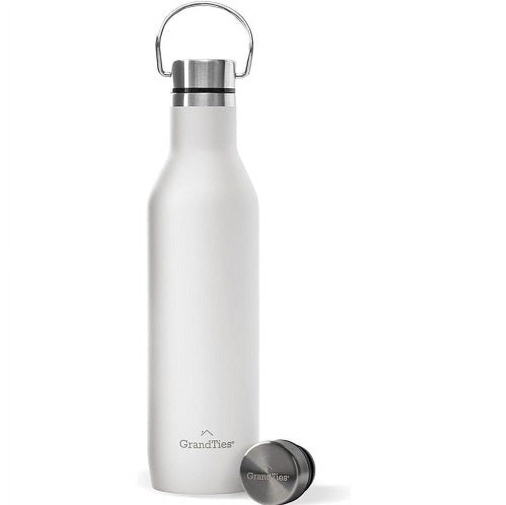 21oz Stainless Steel Water Bottle with 2 Lids D88668