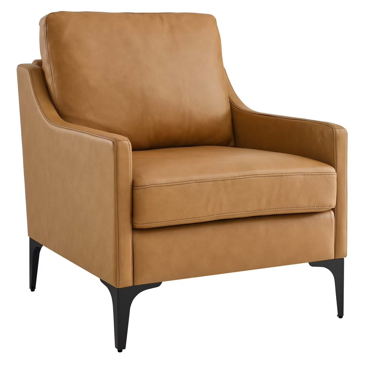Tan Leather Armchair N118