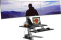 Triple 32" Monitor Electric Standing Desk Extra Large 28"x 16" Tabletop Motorized Height Adjustable Sit to Stand Table I34566