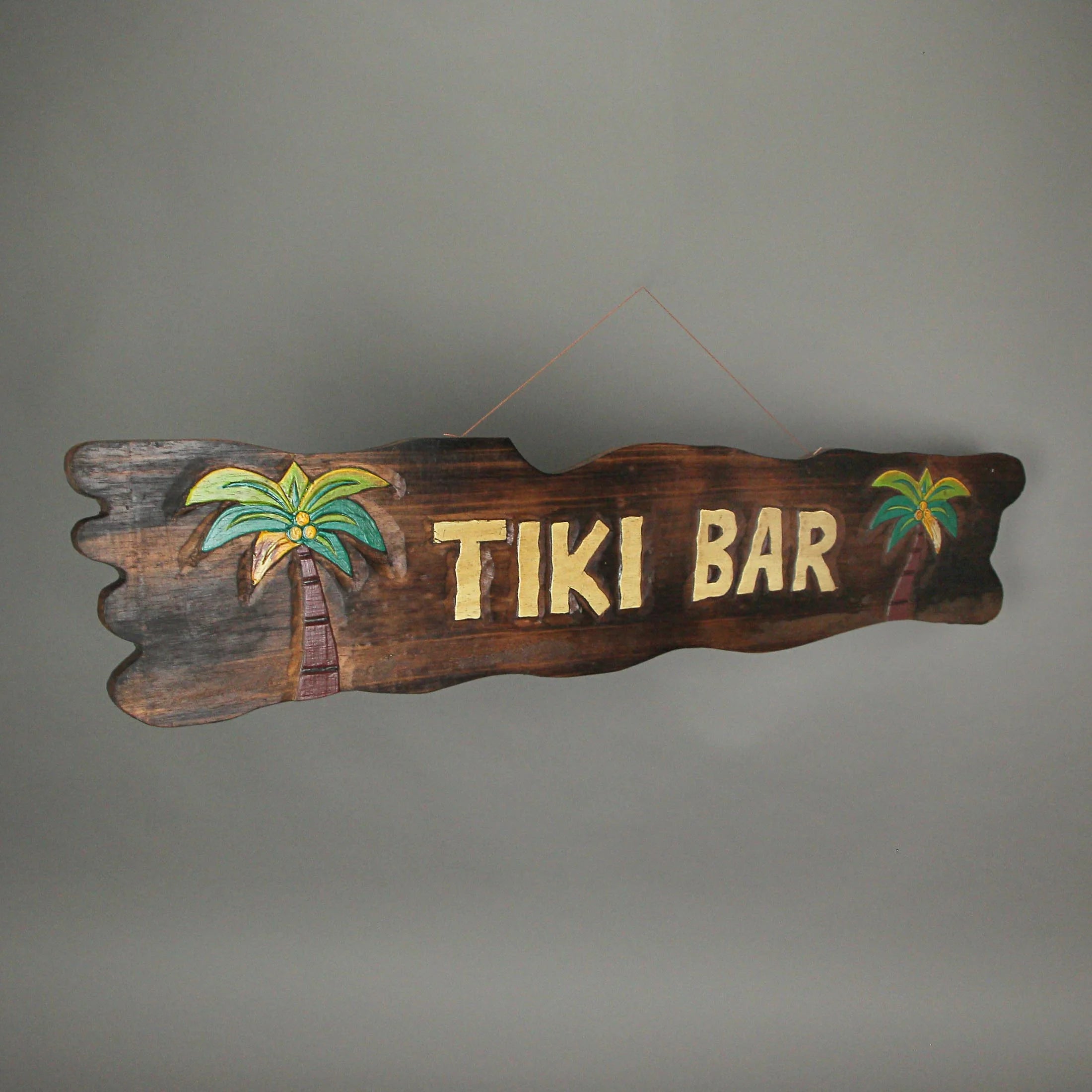 39 inch Hand Carved Tiki Bar Sign Wall Decor F6311