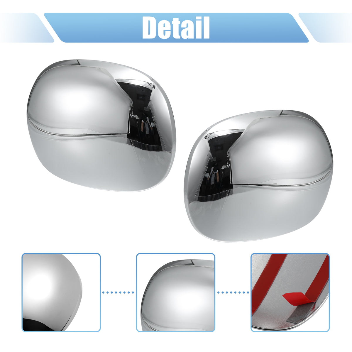 Pair Chrome Plated Power Mirror Cover Cap for Lincoln Navigator 1998-2002 for Ford F-150 1997-2003 P455