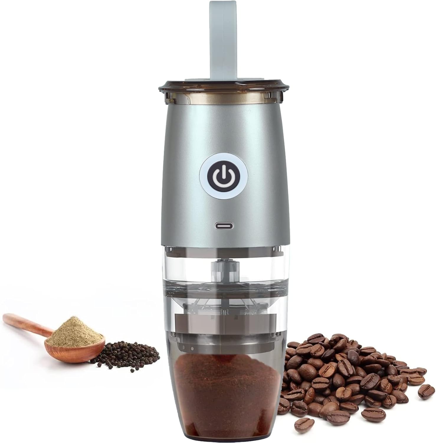 White Electric/Manual 2-in-1 Burr Coffee Grinder, Pack of 2 W42416
