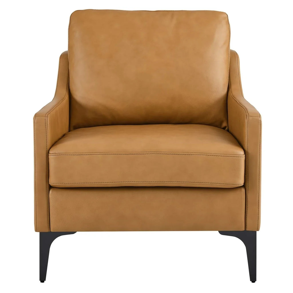 Tan Leather Armchair N118