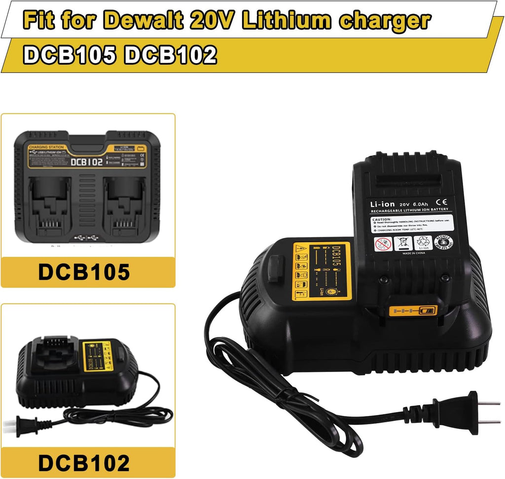 6.0Ah 20 Volt DCB206 Battery 4 Packs Z279597